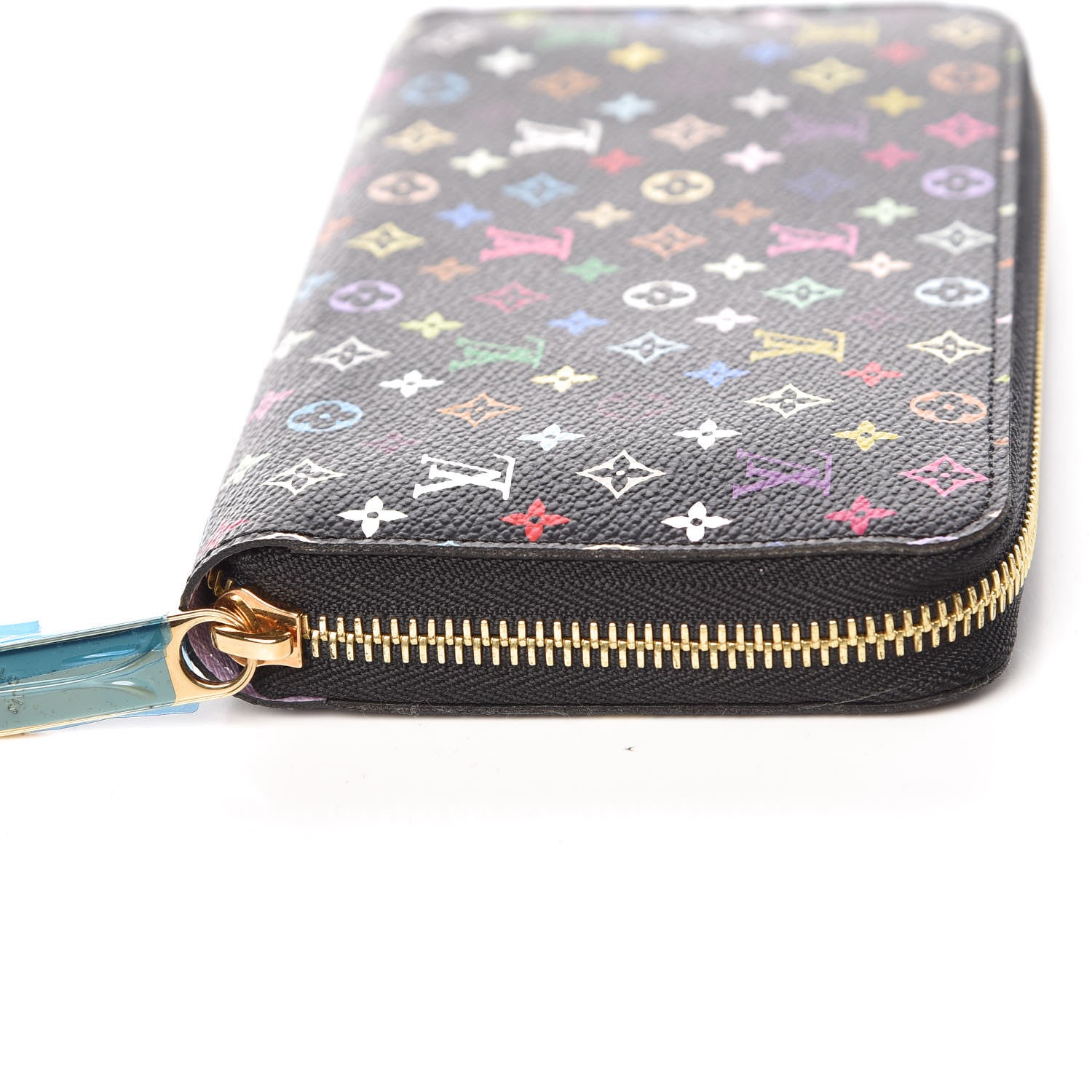 Louis Vuitton Monogram Multicolor Zippy Wallet Black Violet 7 of 11
