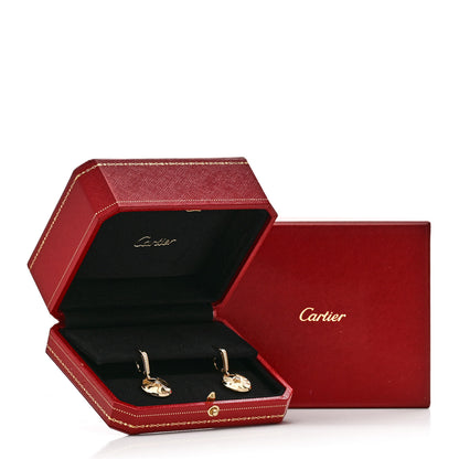 Cartier 18K Yellow Gold Diamond Guiloche Amulette de Cartier Drop Earrings 5 of 5