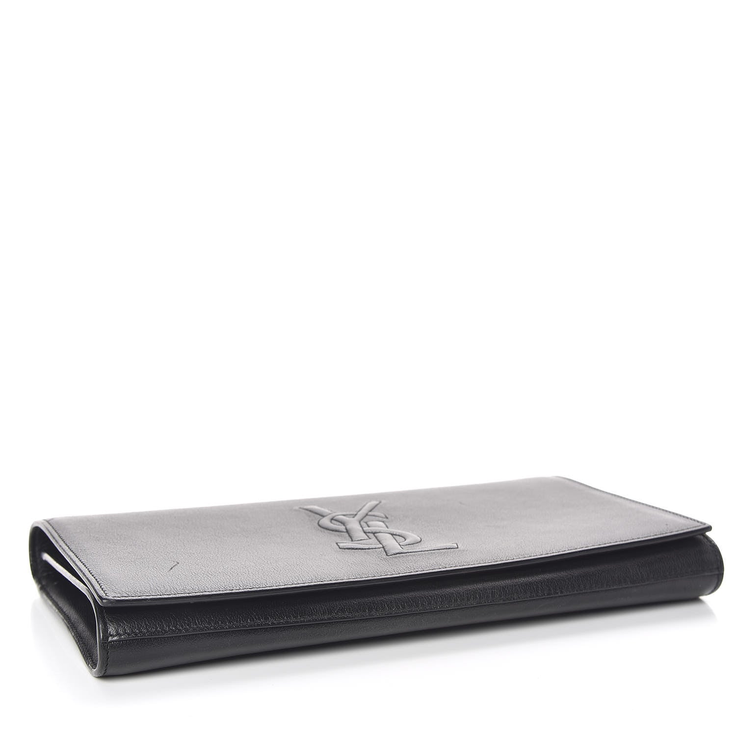 Saint Laurent Calfskin Monogram Large Belle De Jour Clutch Black 4 of 21