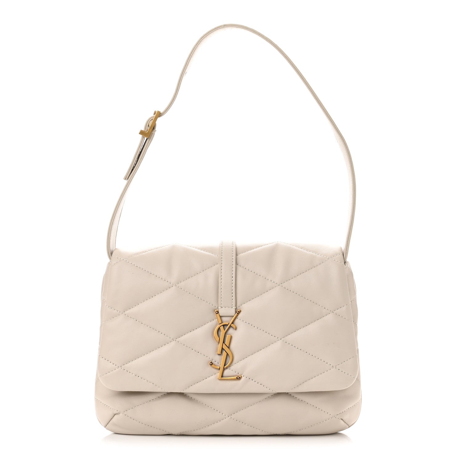 Saint Laurent Lambskin Quilted Le 57 Diamond Shoulder Bag Antique Vintage 1 of 8