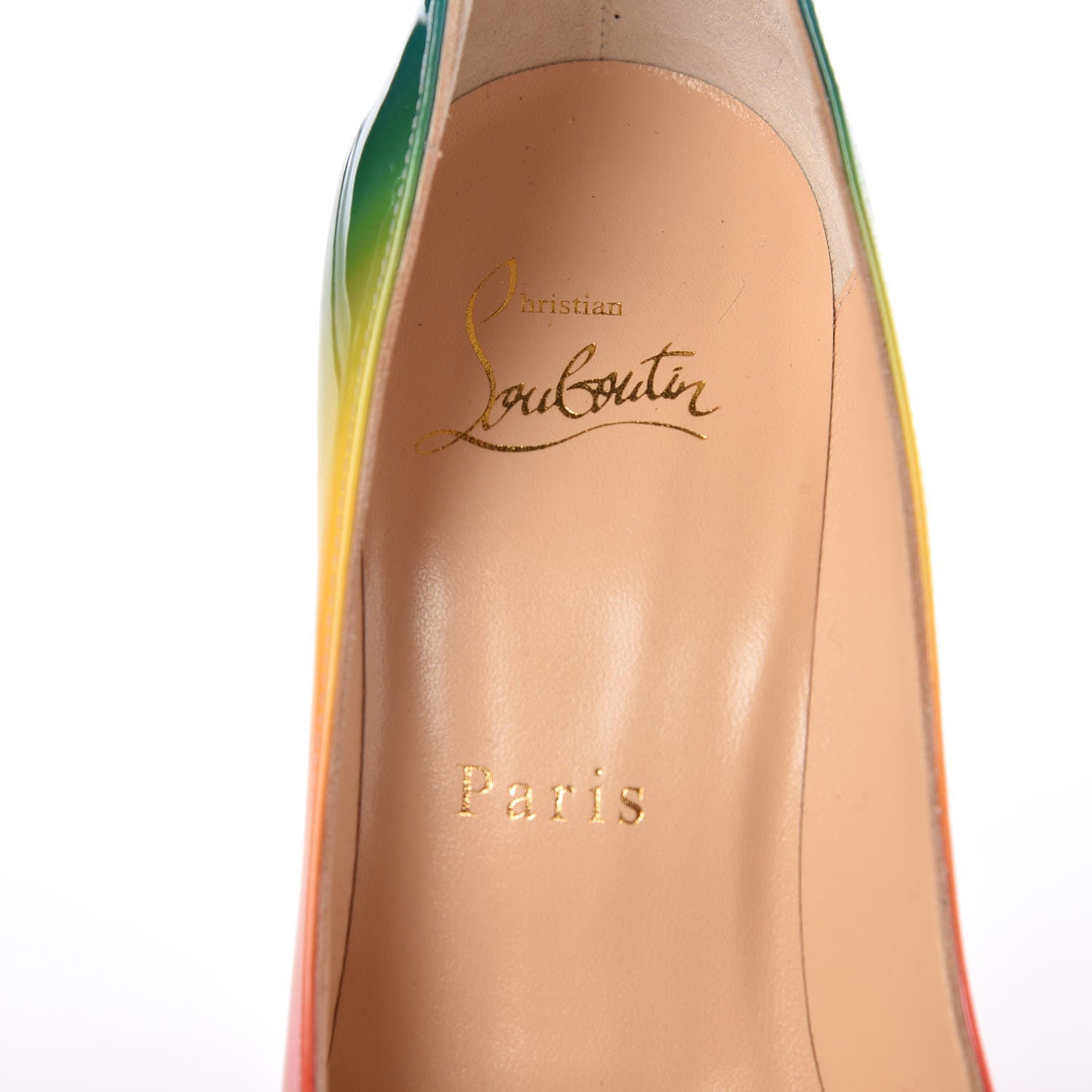 Christian Louboutin Patent Rainbow Pigalle Follies 100 Pumps 35 Multicolor 7 of 8