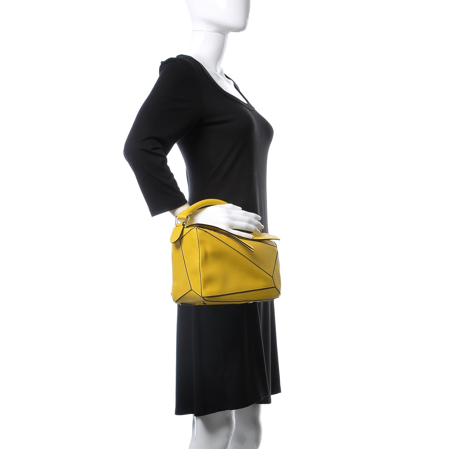 Loewe Calfskin Small Puzzle Bag Yellow 2 of 9