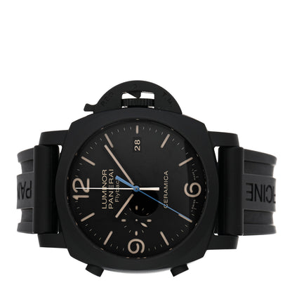 Panerai Ceramic Rubber 44mm Luminor 1950 3 Days Chrono Flyback Automatic Watch Black PAM00580 2 of 5