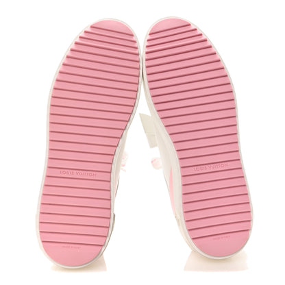 Louis Vuitton Calfskin Time Out Bow Sneakers 41 White Pink 6 of 8