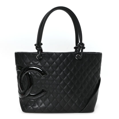 Chanel Calfskin Quilted Large Cambon Tote Black 1 of 10