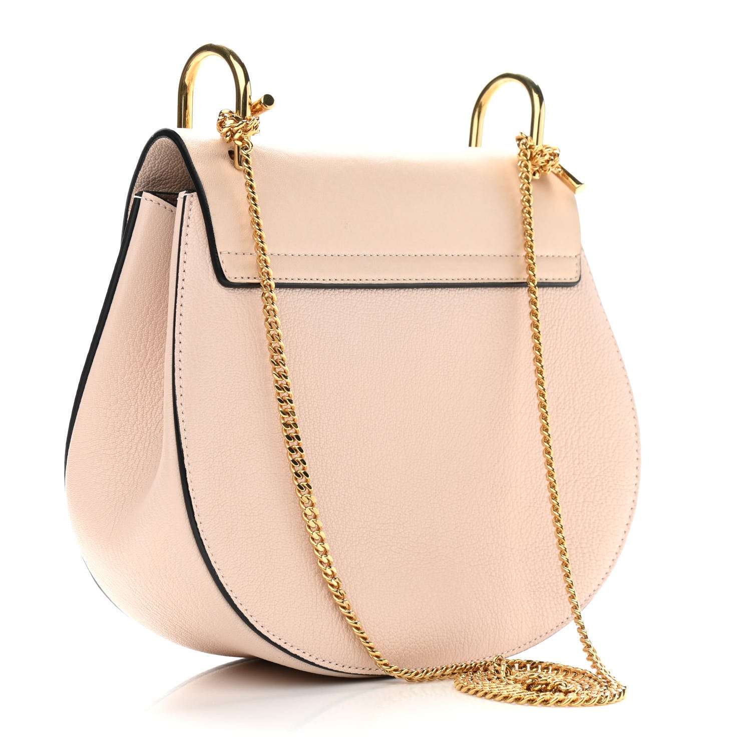 Chloe Grained Calfskin Lambskin Drew Shoulder Bag Biscotti Beige 3 of 11