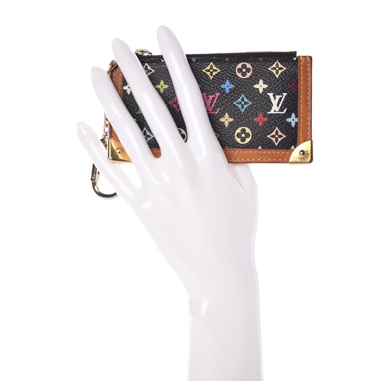 Monogram Multicolor Key Pouch Black