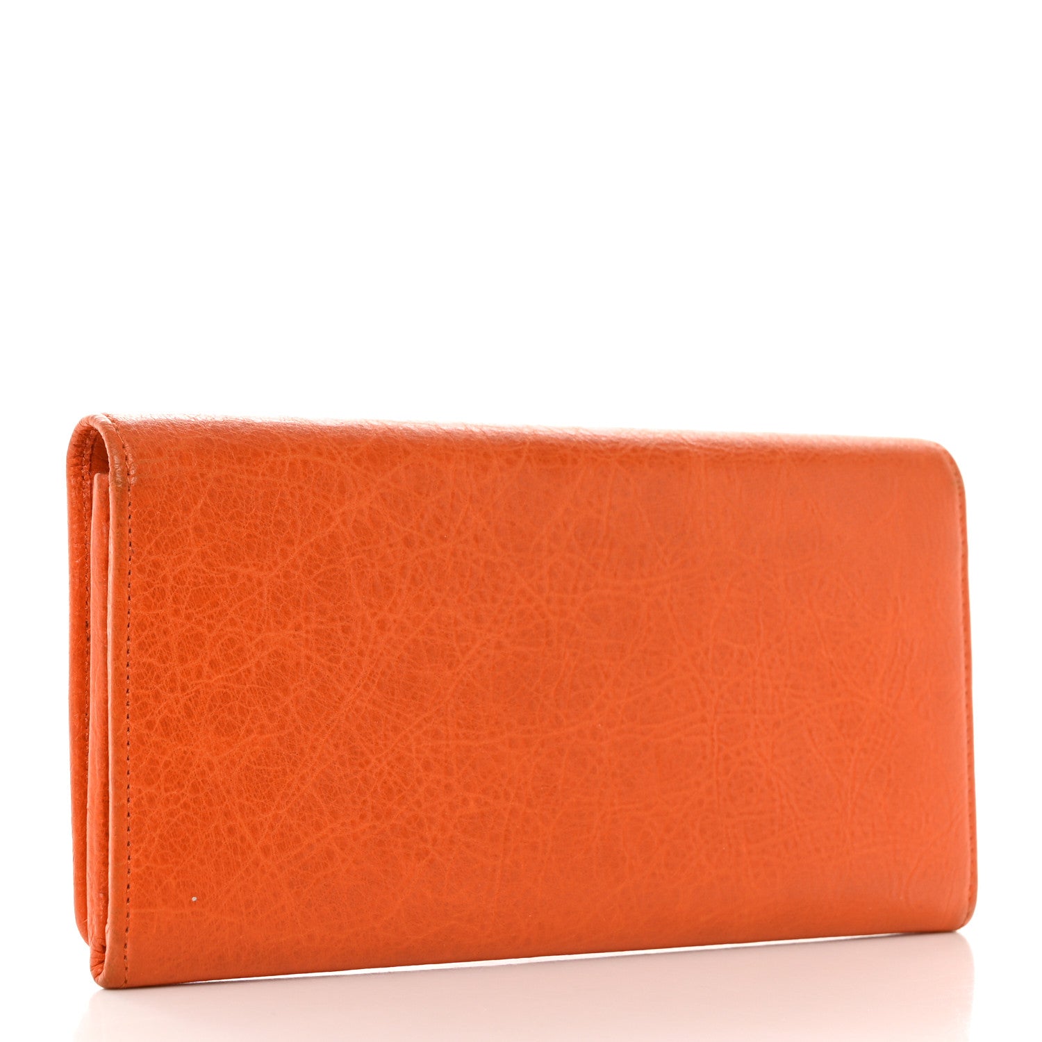 Balenciaga Agneau Giant 12 Gold Hardware Money Wallet Tangerine 3 of 7