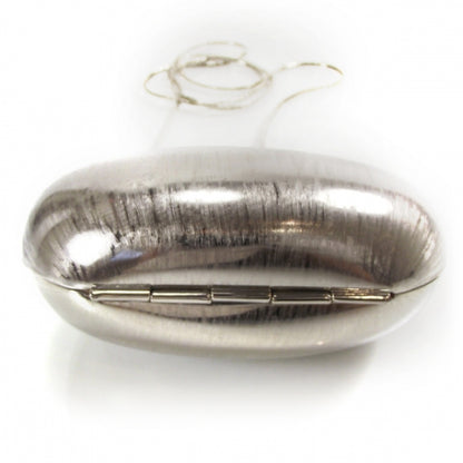 Judith Leiber Swarovski Crystal Chatelaine Minaudiere Brushed Silver 5 of 8