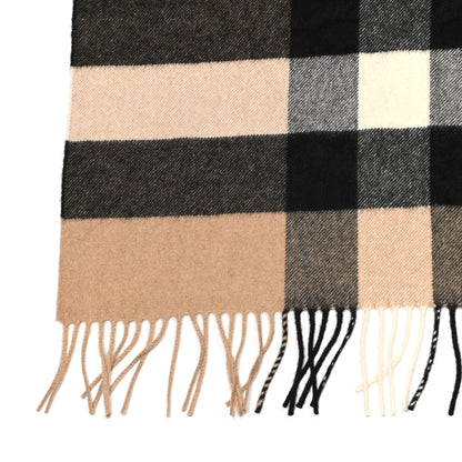 Burberry Cashmere Check Triangle Bandana Scarf Camel 3 of 4