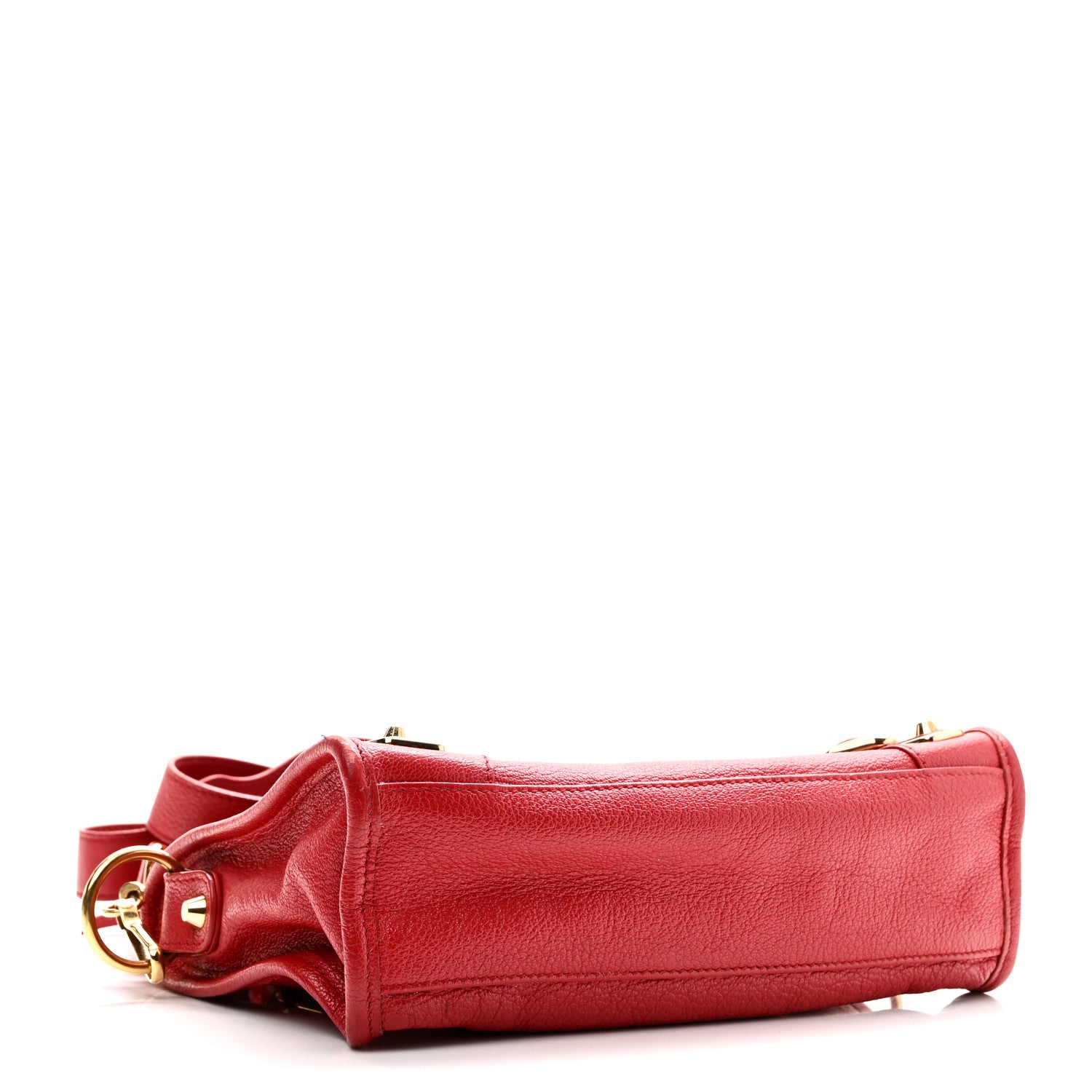 Balenciaga Chevre Gold Metallic Edge Hardware Mini City Rouge Grenade 5 of 12