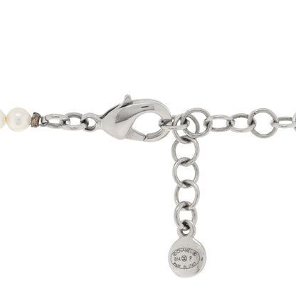 Chanel Pearl Cluster CC Long Necklace Silver 4 of 4