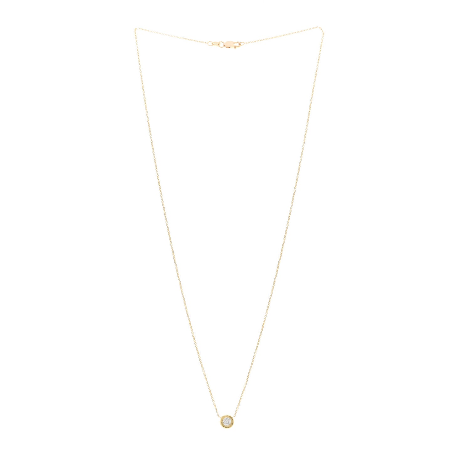 18K Yellow Gold Diamond .24ct Diamonds By The Inch Necklace
