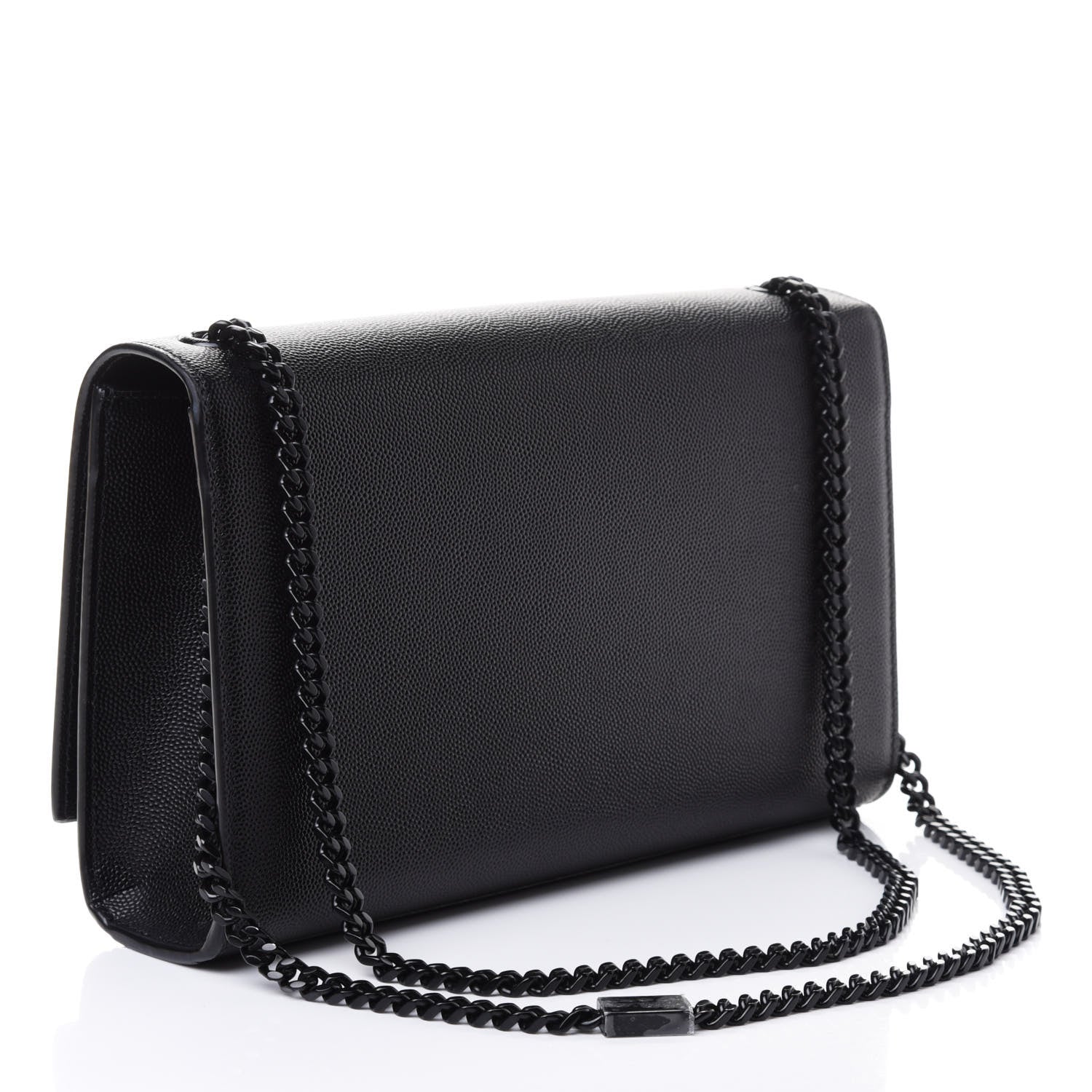 Saint Laurent Grain De Poudre Medium Classic Monogram Kate Satchel Black 2 of 4