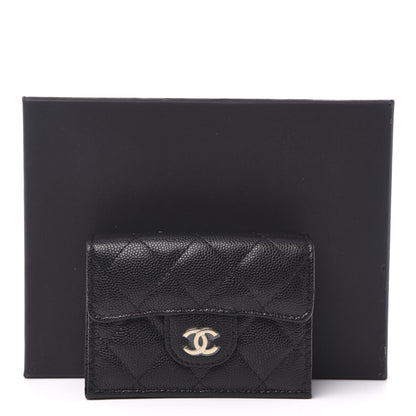 Chanel Caviar Quilted Double Flap Wallet Black 9 of 9