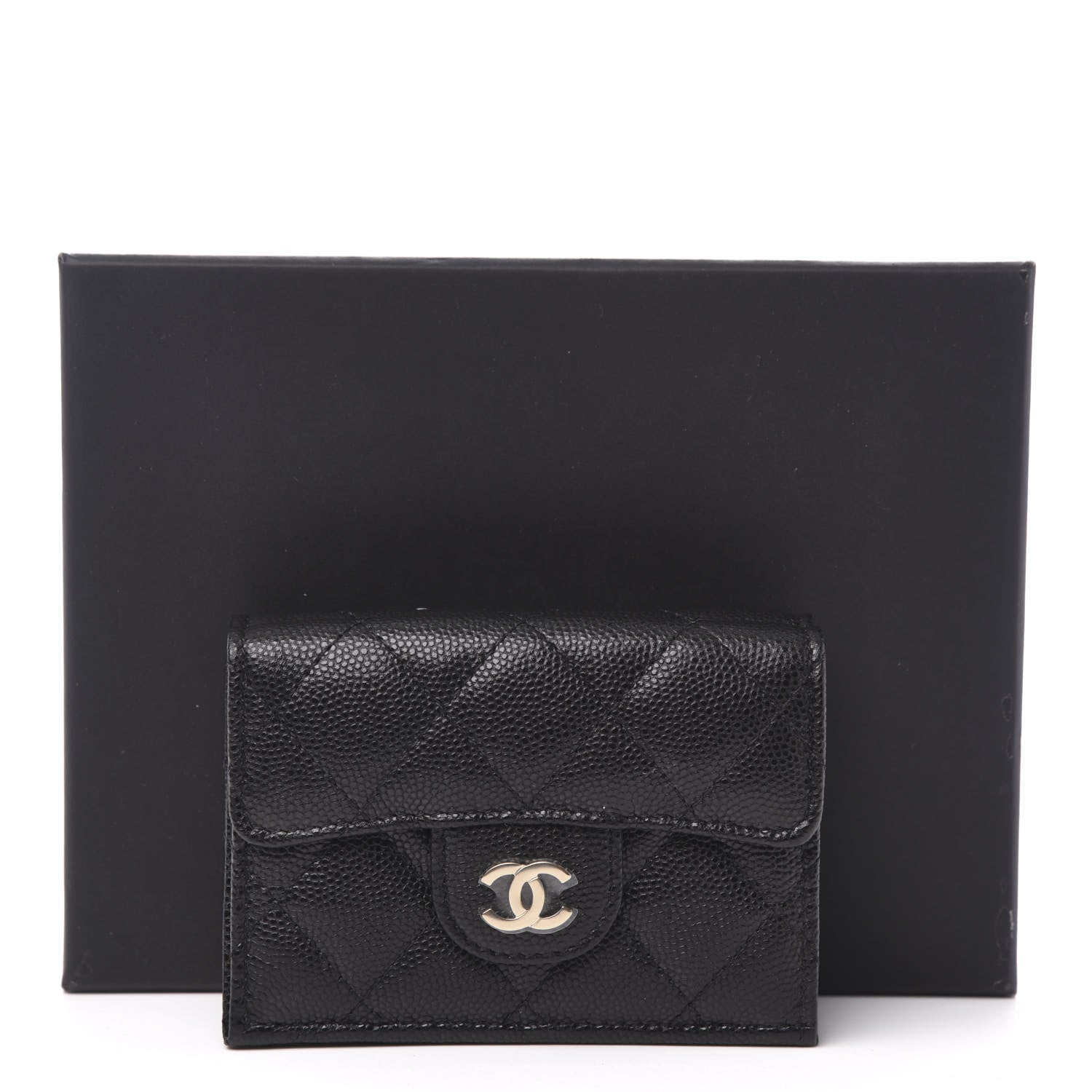 Chanel Caviar Quilted Double Flap Wallet Black 9 of 9