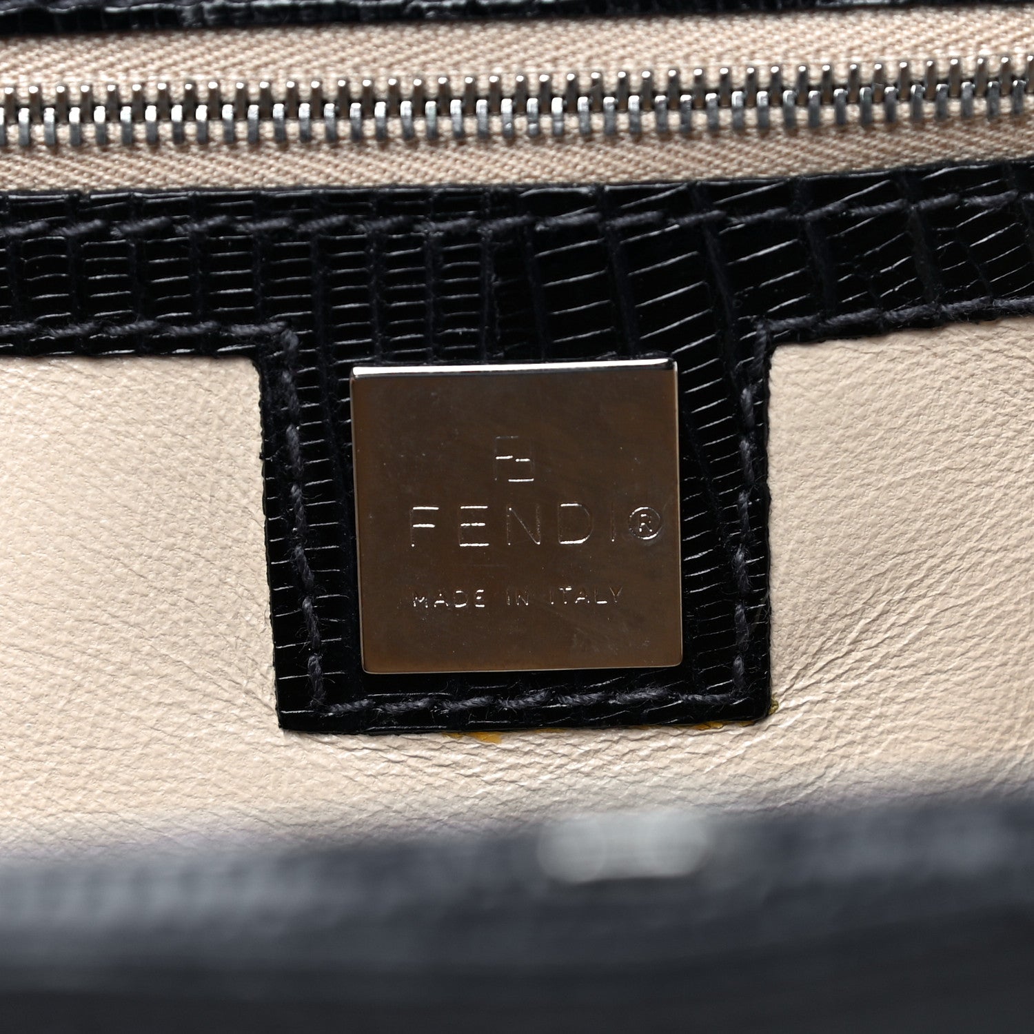 Fendi Lizard Satchel Black 6 of 13