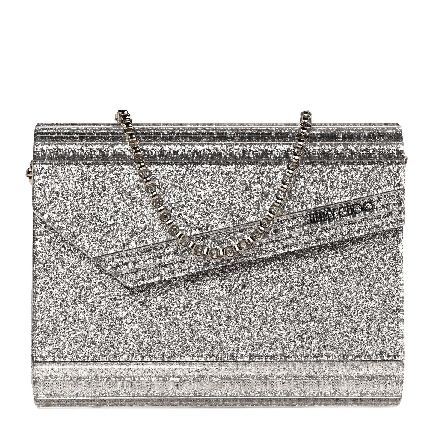 Acrylic Glitter Candy Clutch Champagne