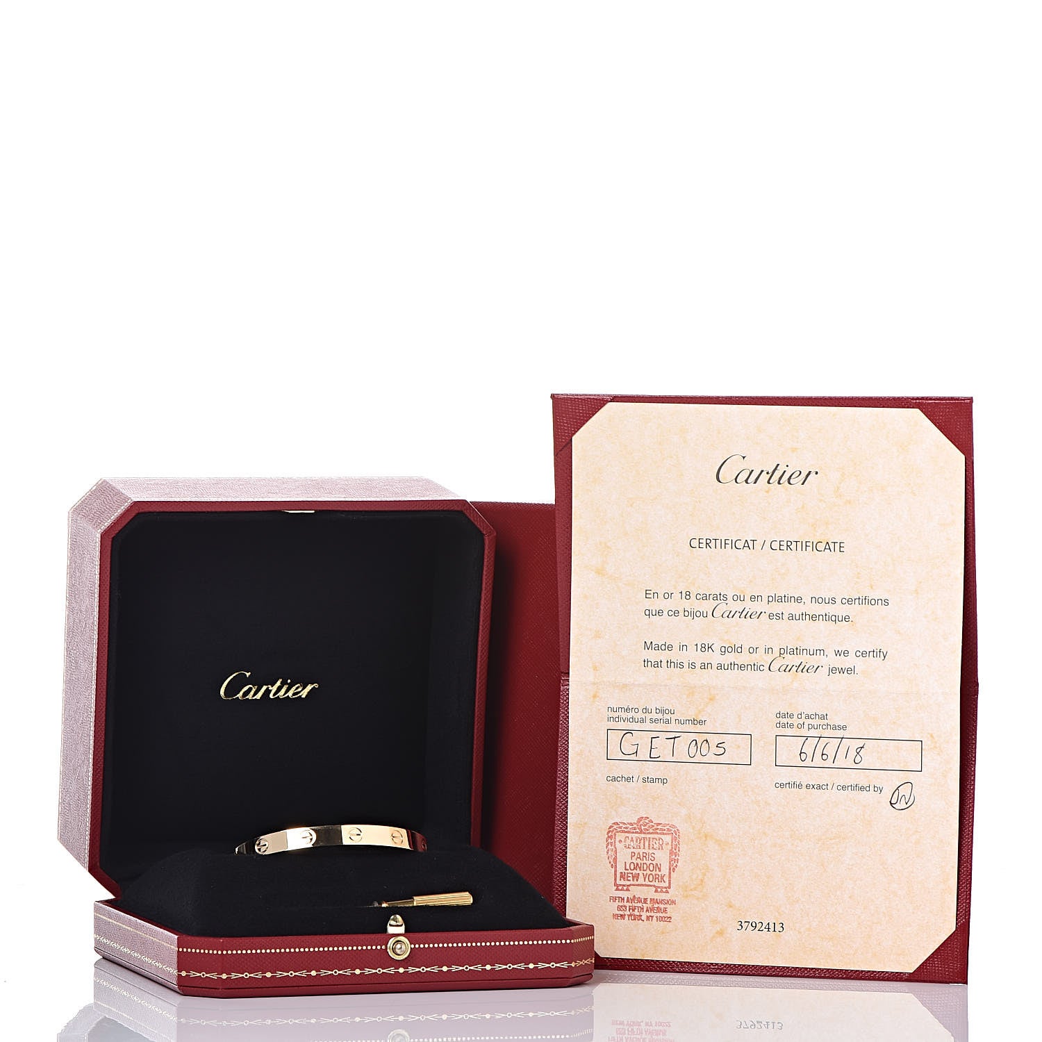 Cartier 18K Yellow Gold LOVE Bracelet 16 7 of 7