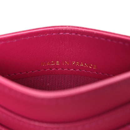 Chanel Caviar Quilted Card Holder Dark Pink 7 of 8