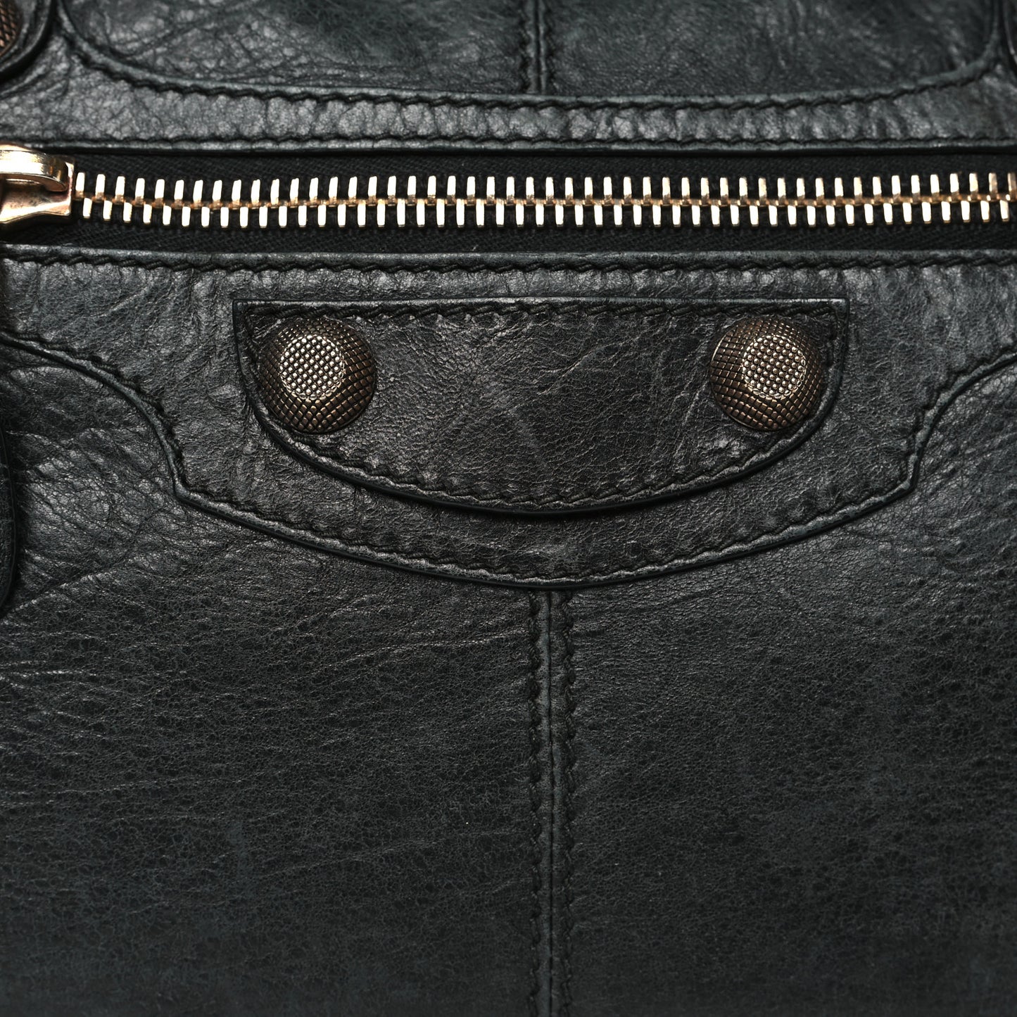 Agneau Giant 12 Rose Gold Hardware Weekender Black