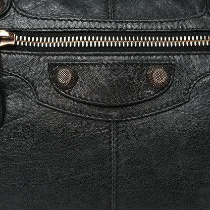 Balenciaga Agneau Giant 12 Rose Gold Hardware Weekender Black 8 of 17