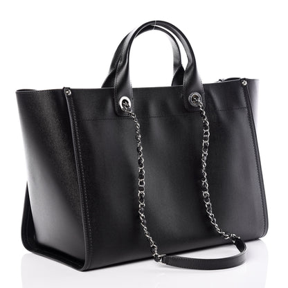 Chanel Caviar Medium Studded Deauville Tote Black 3 of 9