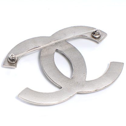 Chanel Studded Resin Large CC Pin Brooch Black 3 of 5