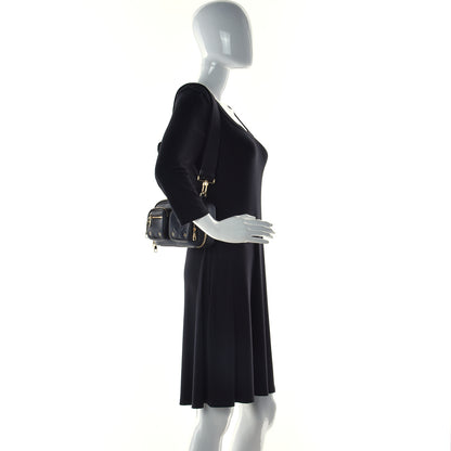 Louis Vuitton Calfskin Monogram Embossed Utility Crossbody Black 2 of 12