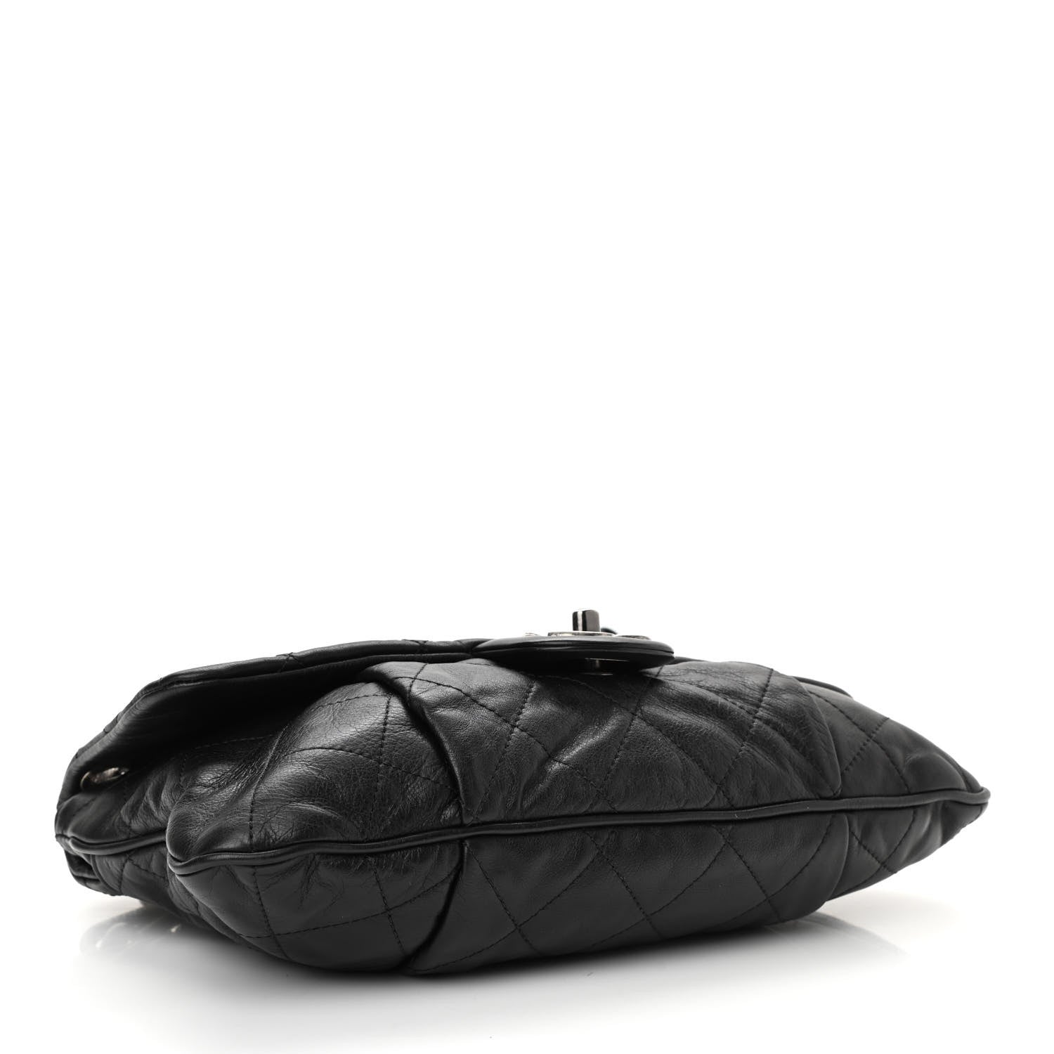Chanel Calfskin Coco Pleats Messenger Flap Black 4 of 10