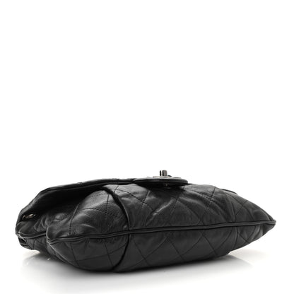 Chanel Calfskin Coco Pleats Messenger Flap Black 4 of 10