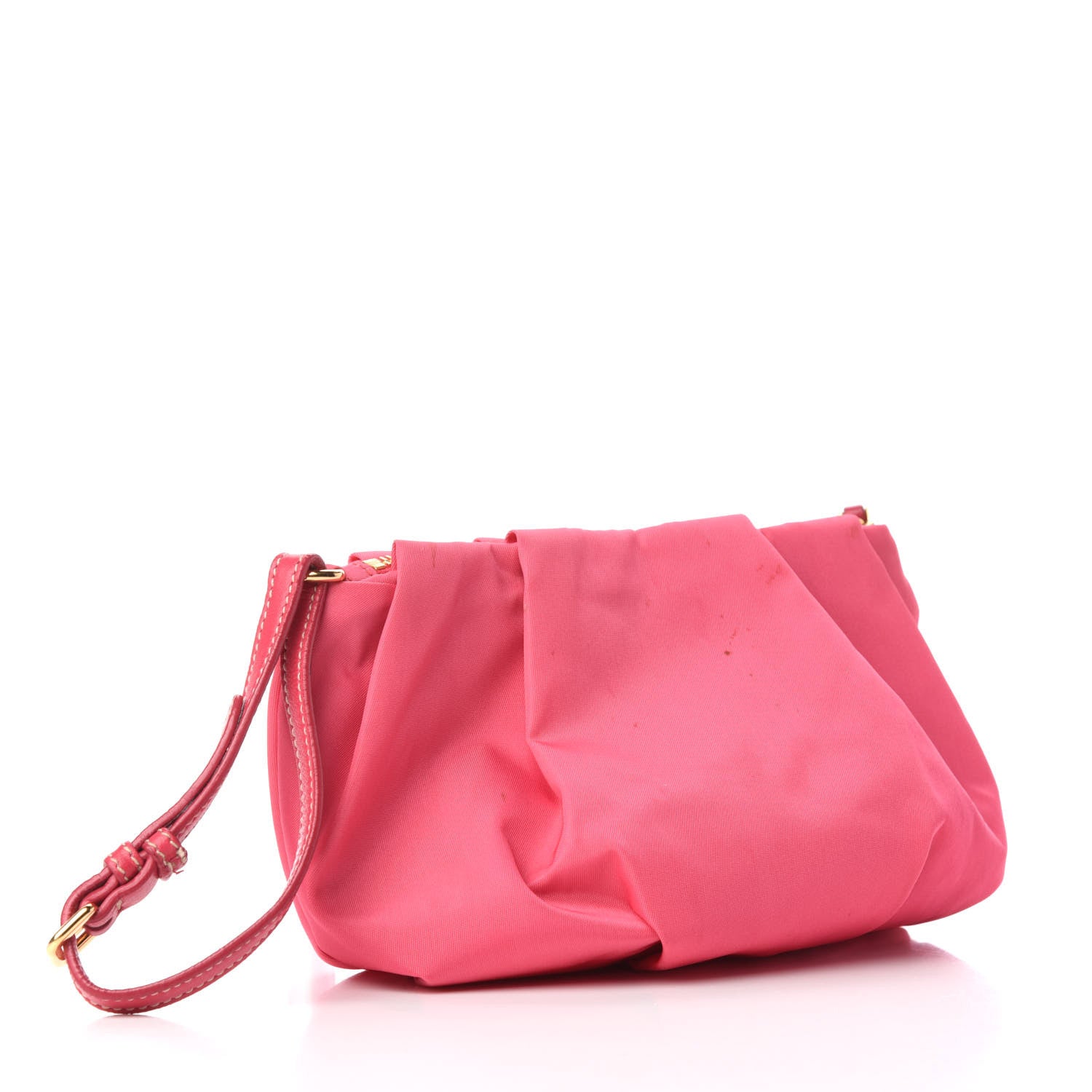 Prada Tessuto Nylon Bow Wristlet Begonia 3 of 10