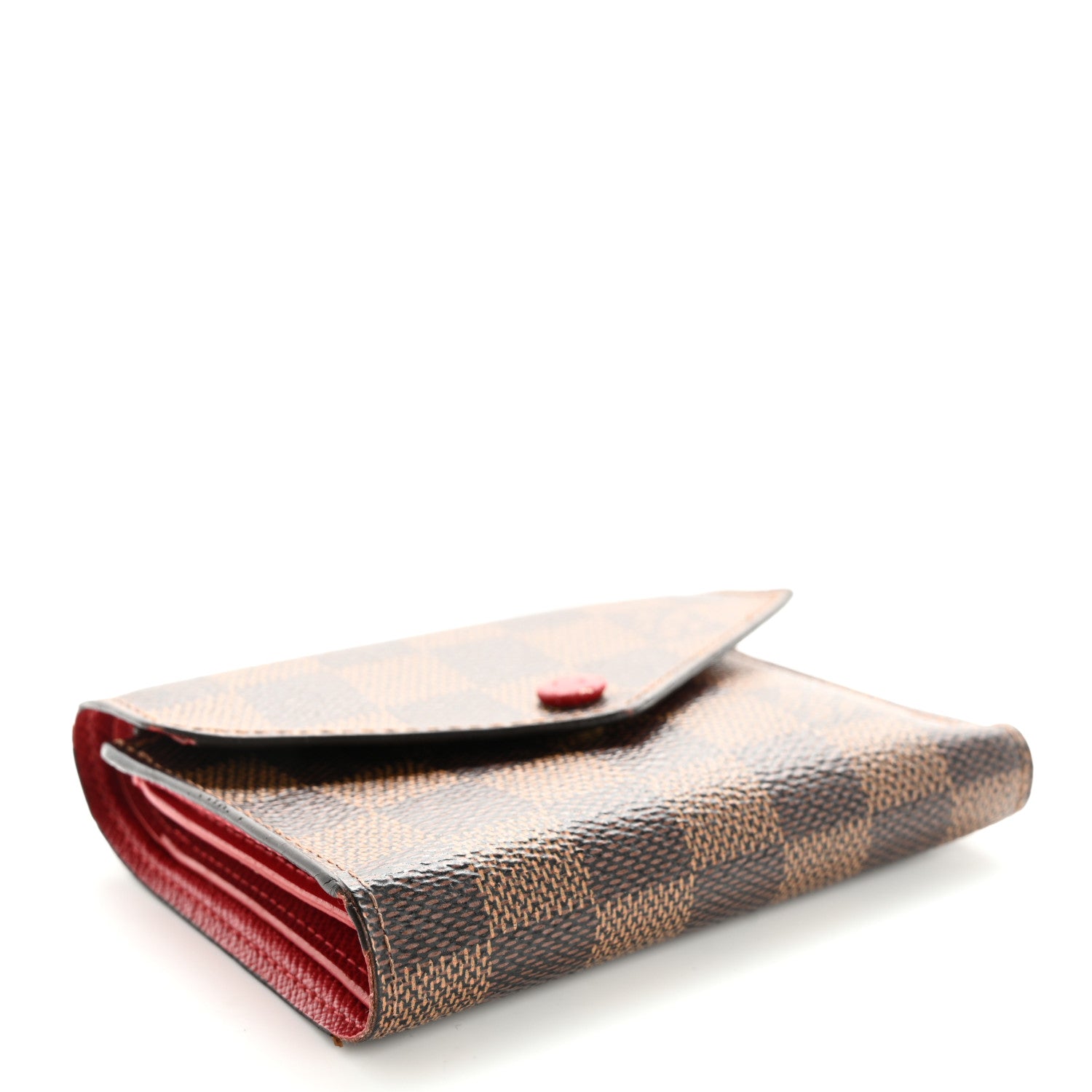 Louis Vuitton Damier Ebene Victorine Wallet Red 4 of 13