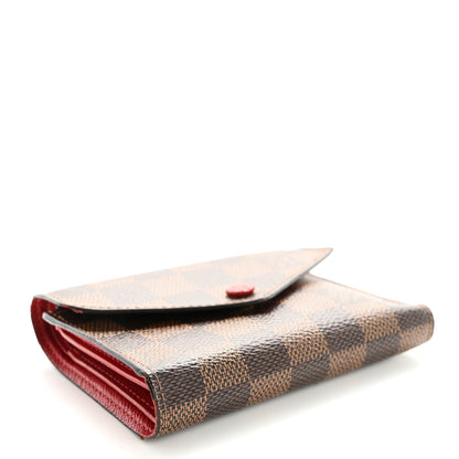 Louis Vuitton Damier Ebene Victorine Wallet Red 4 of 13
