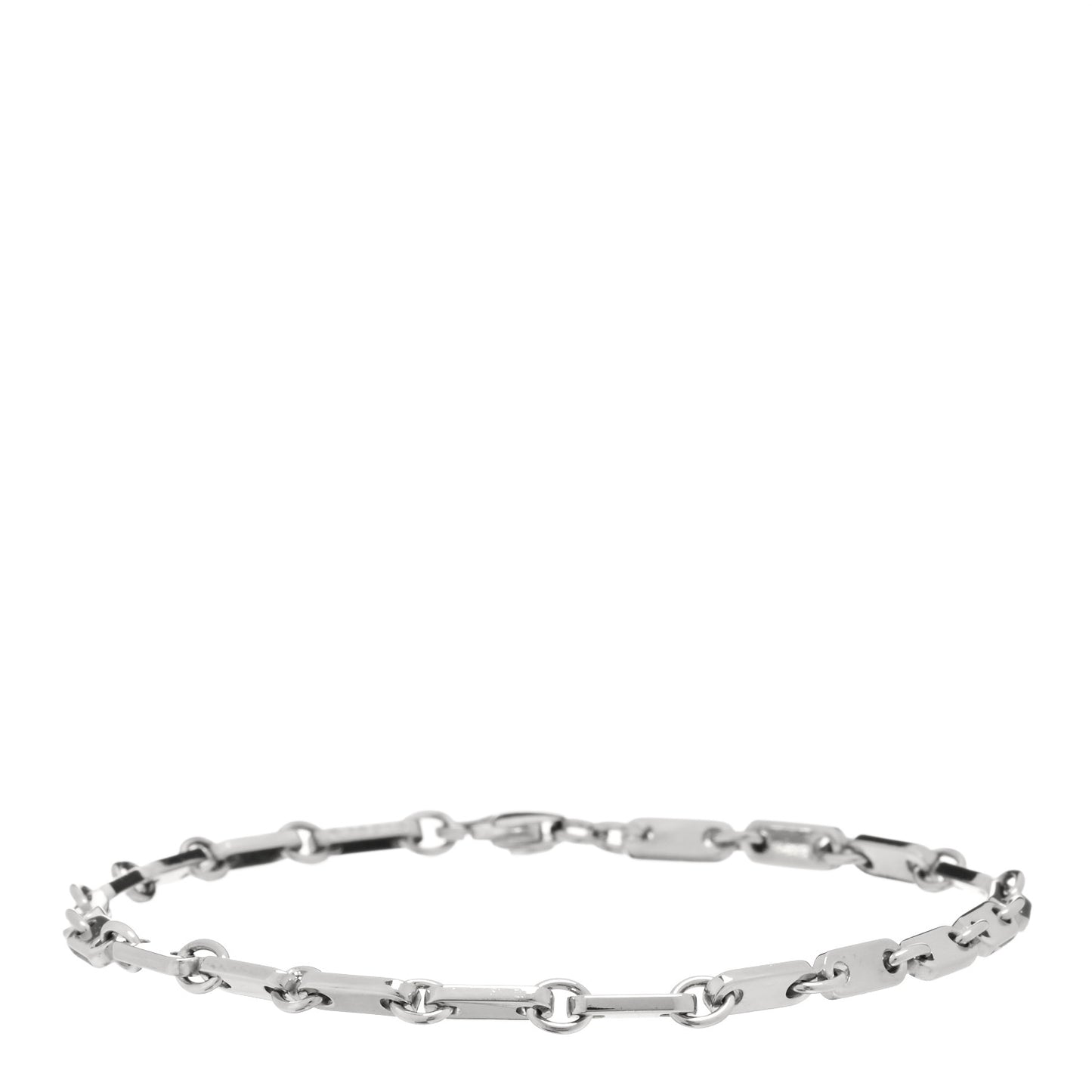 18K White Gold 3.5mm Fidelity Link Bracelet