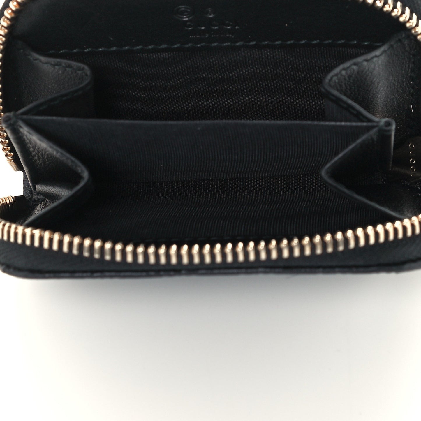 Microguccissima Zip Around Card Case Black