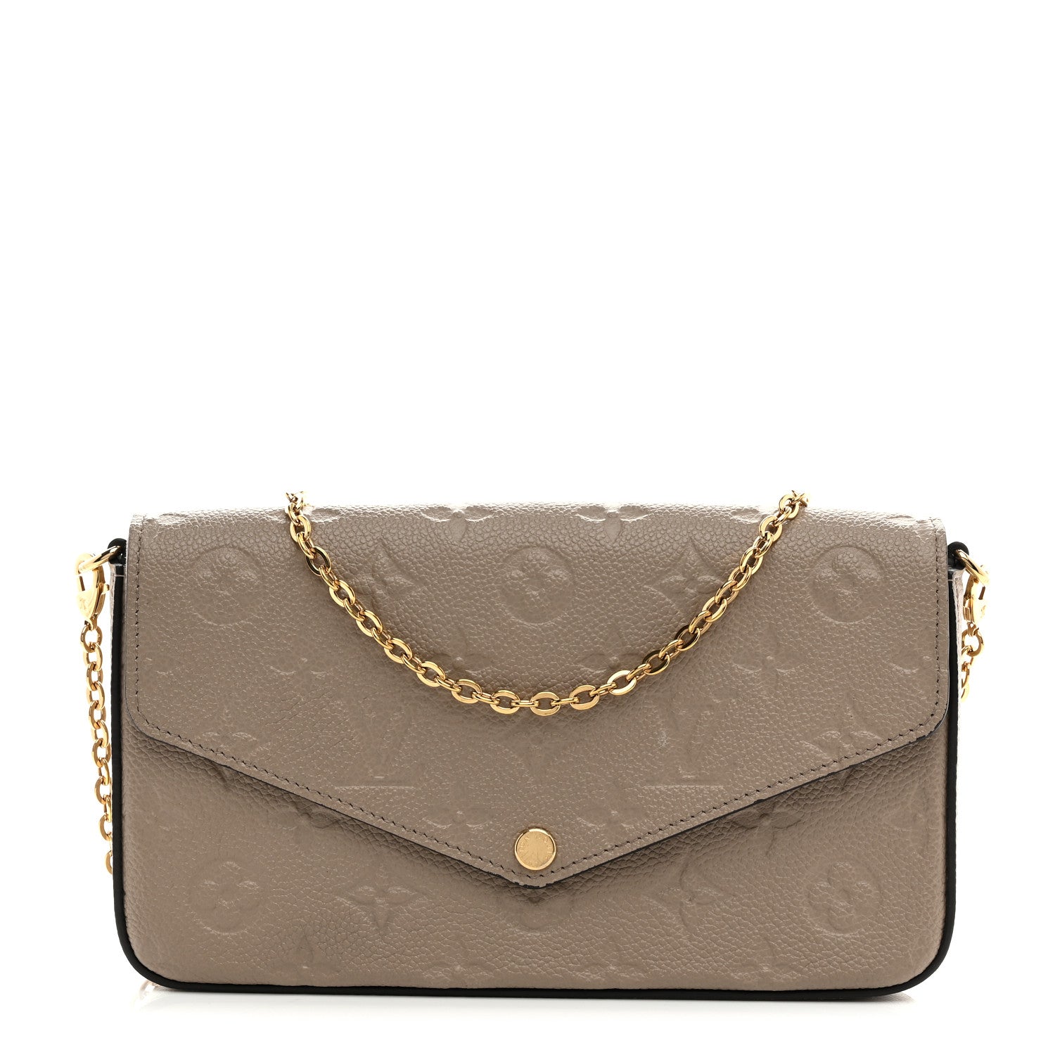 Louis Vuitton Empreinte Pochette Felicie Chain Wallet Tourterelle 1 of 10