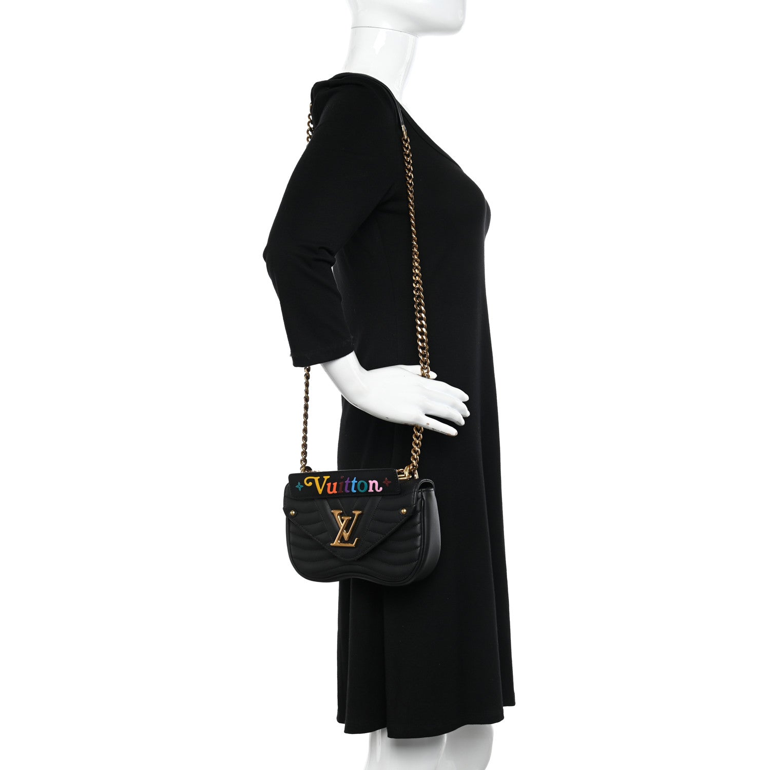 Louis Vuitton Calfskin New Wave Chain PM Black 2 of 9