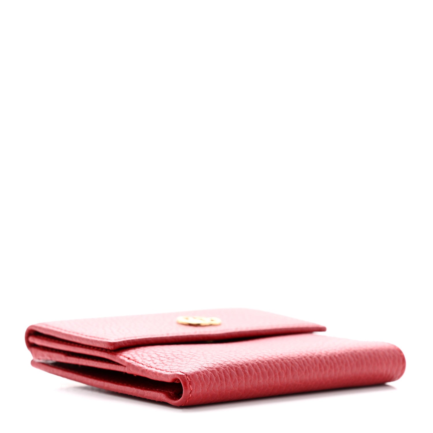 Gucci Dollar Calfskin Double G French Flap Wallet Hibiscus Red 4 of 9