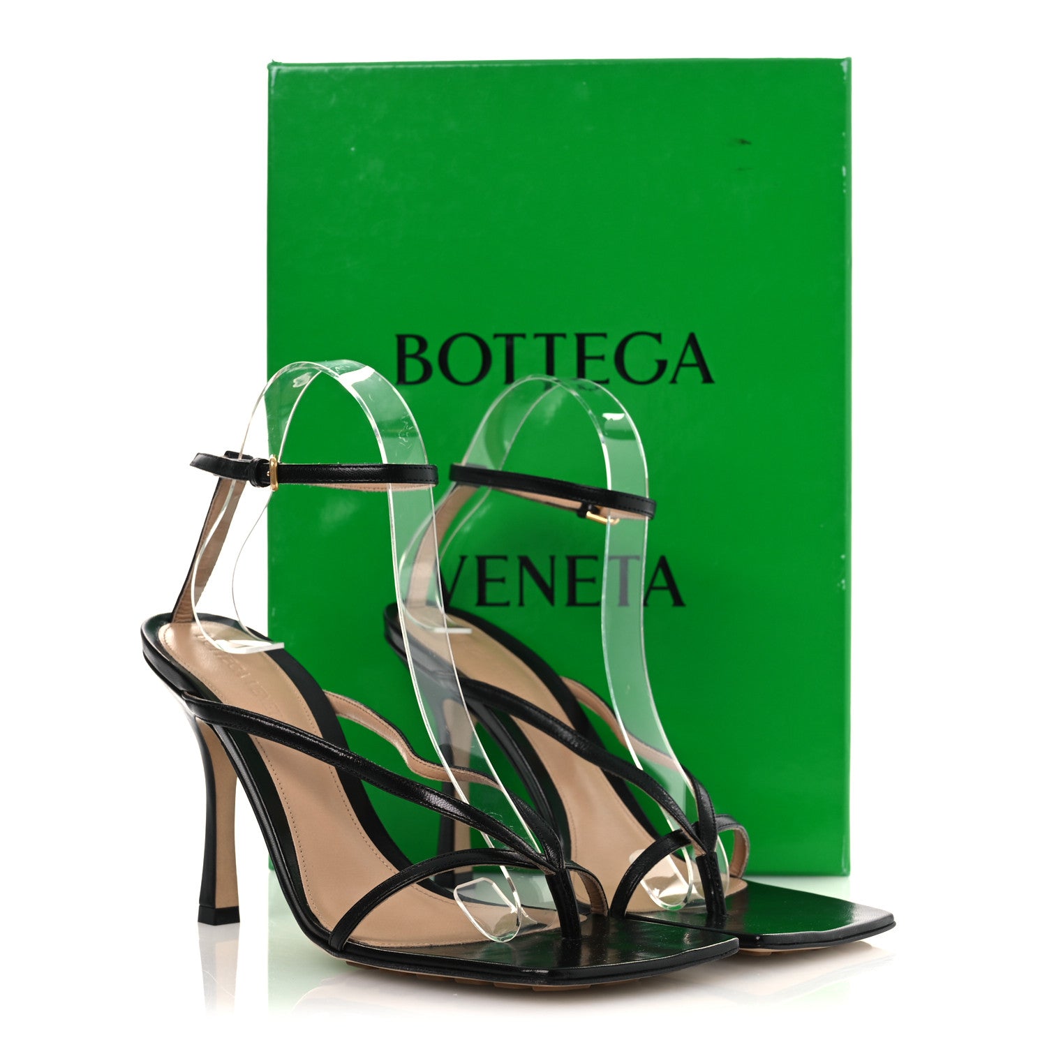 Bottega Veneta Nappa Stretch Multi Strap 90mm Sandals 39.5 Black 11 of 11