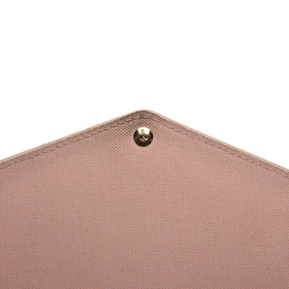 Louis Vuitton Damier Azur Pochette Felicie Chain Wallet Rose Ballerine 10 of 12
