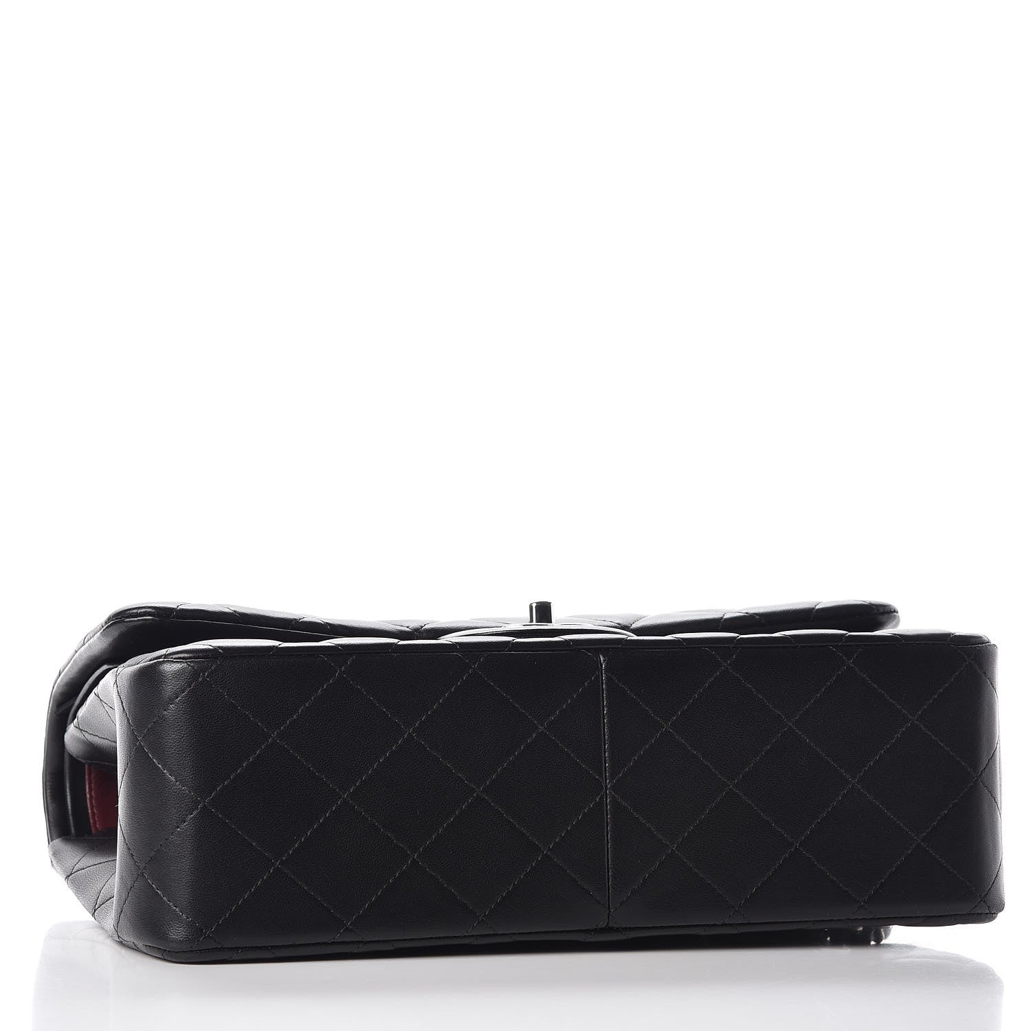 Chanel Lambskin Quilted Jumbo Double Flap Black 5 of 13