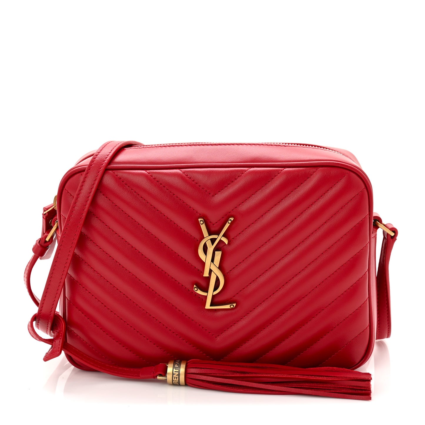 Calfskin Matelasse Monogram Lou Camera Bag Rouge Eros