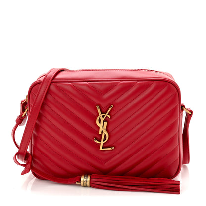 Saint Laurent Calfskin Matelasse Monogram Lou Camera Bag Rouge Eros 1 of 10
