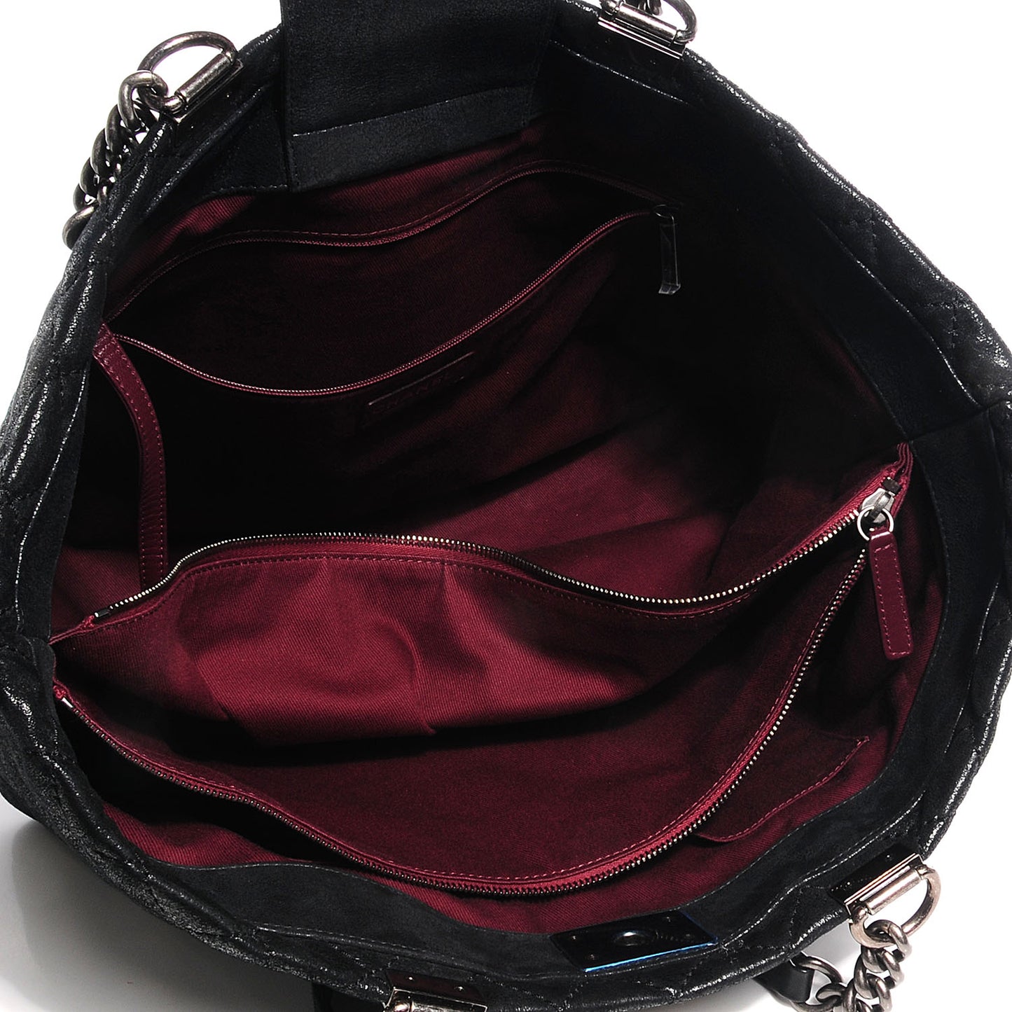 Goatskin Large Gentle Boy Shopping Tote Black