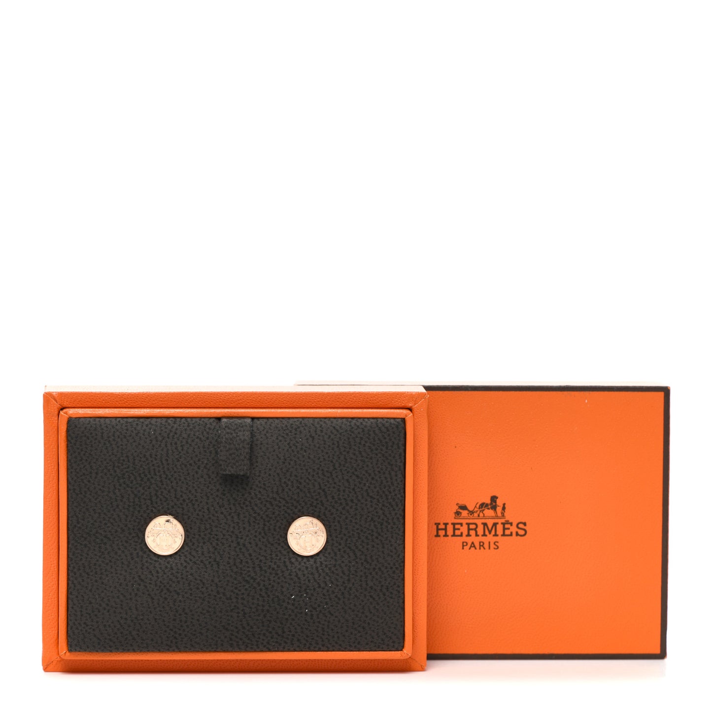 18K Rose Gold TPM Ex-Libris Stud Earrings
