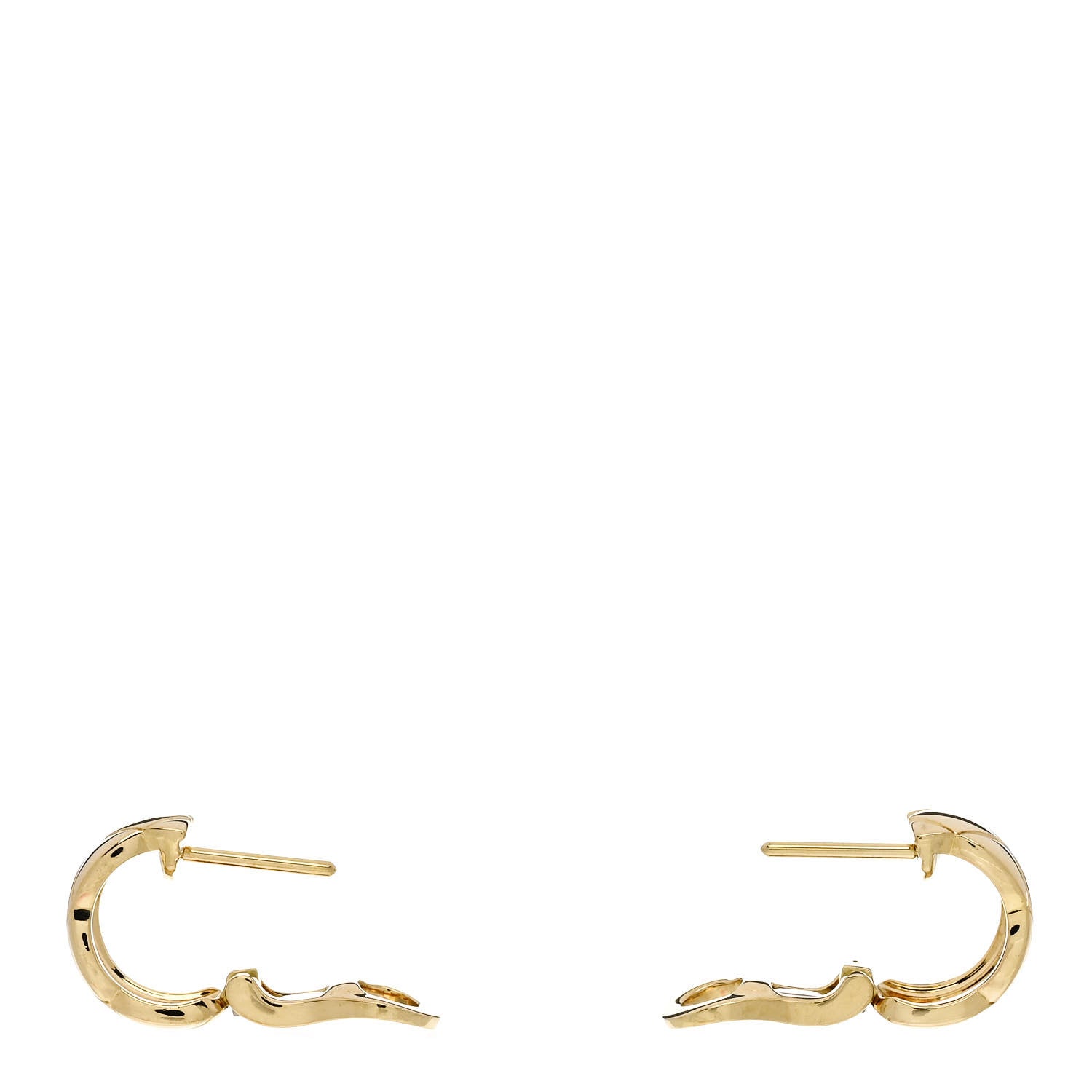 Chanel 18K Yellow Gold Coco Crush Hoop Earrings 3 of 4