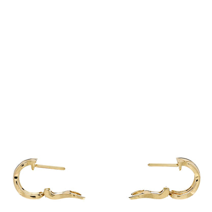 Chanel 18K Yellow Gold Coco Crush Hoop Earrings 3 of 4