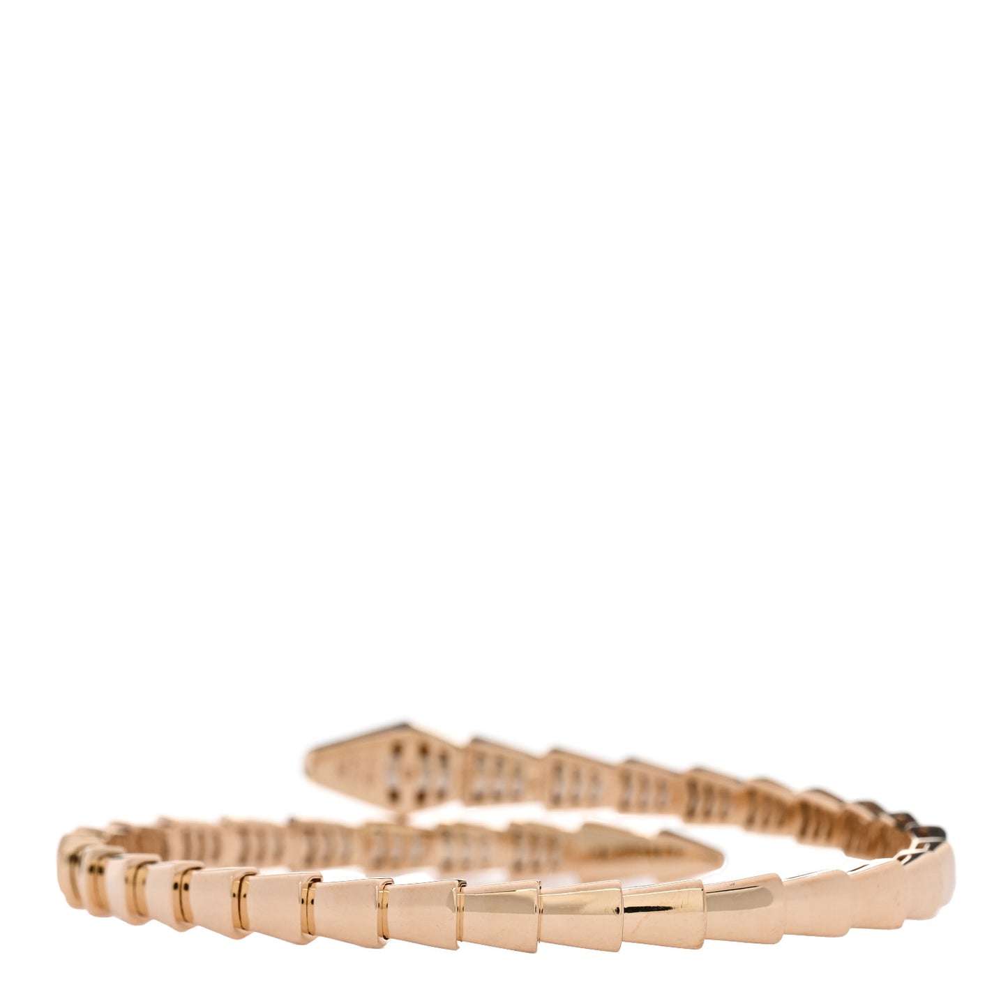 18K Yellow Gold Diamond Serpenti Viper Bracelet M