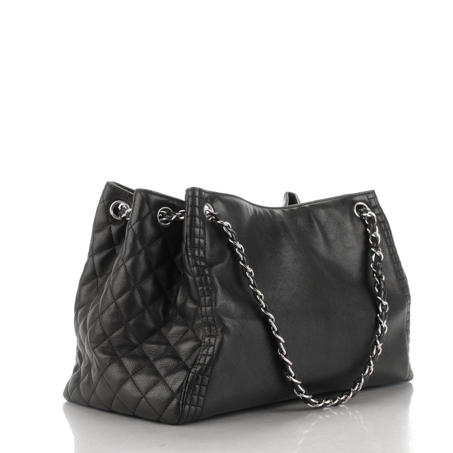 Chanel Calfskin Coco Bengal Open Accordion Tote Black 3 of 7